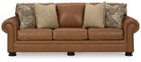 Ashley Caramel Carianna Queen Sofa Sleeper - Leather | Home Elegance USA