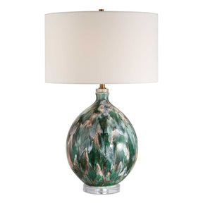 Mihaela Drip Glaze Table Lamp - Blue / Green by Uttermost - View 1