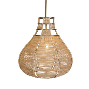 Hestia 1 Light Natural Rope Pendant - Light Brown by Uttermost - View 1