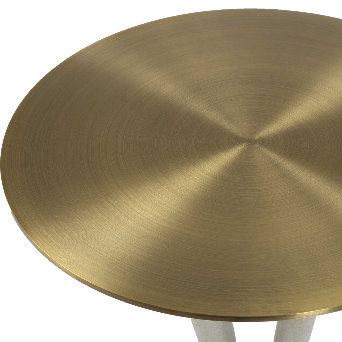 Sonia Modern Accent Table Brass - Gold / White by Uttermost - View 6