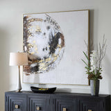 Moon Landing Hand Painted Abstract Art Black / Brown / Gold / Gray / White - Gold / White by Uttermost - View 3