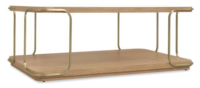 Banyon Bay Rectangle Coffee Table Desert Oak / Gold - Light Brown / Gold by Hooker Furniture - View 1