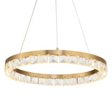 Segovia Round Crystal LED Chandelier - Gold by Uttermost - View 4