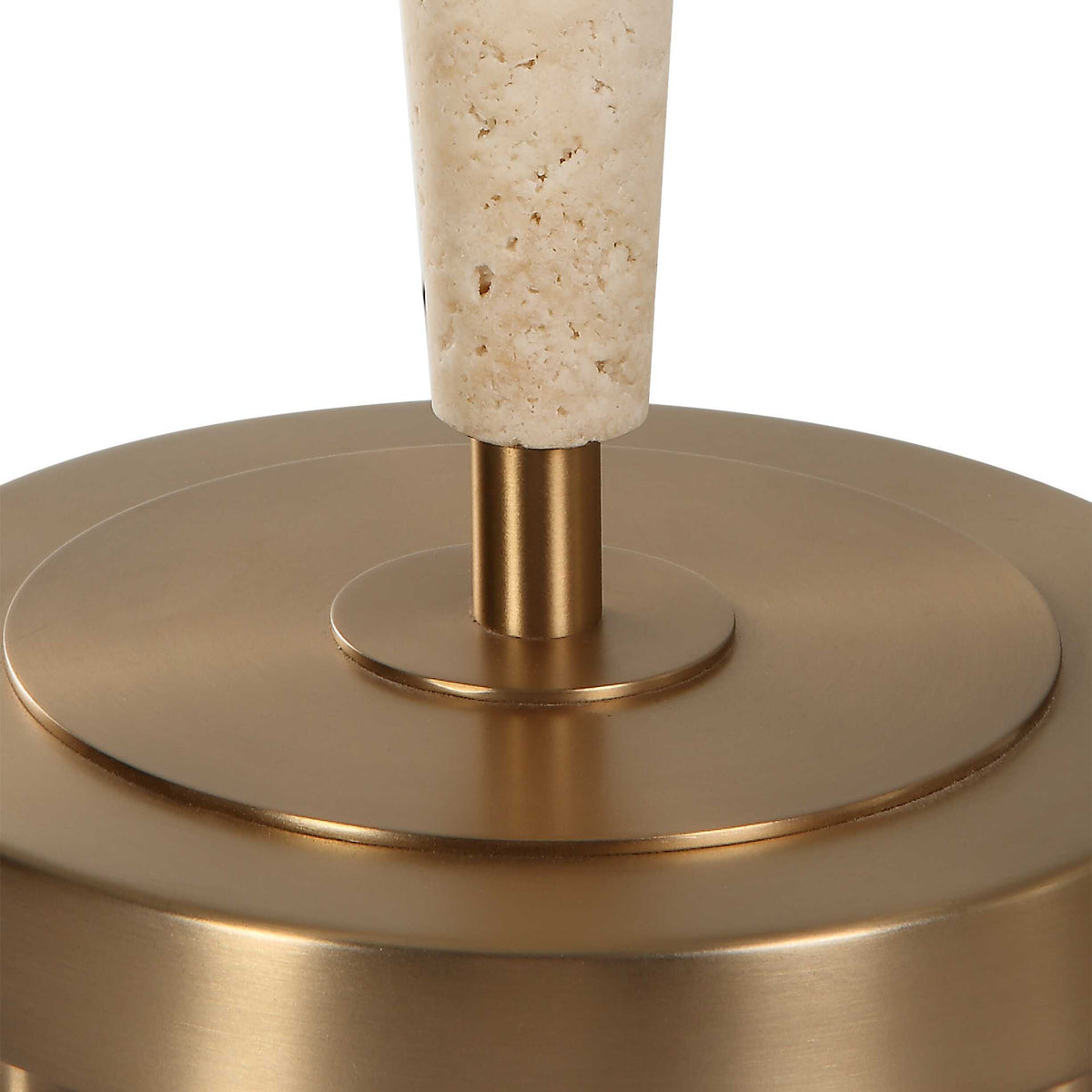 Palu Travertine Table Lamp Beige - Light Brown by Uttermost - View 7
