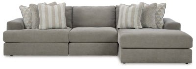 Ashley Ash Avaliyah 58103S4 3 - Piece Sectional with Chaise - Chenille - 58103S4 - Home Elegance USA - 1