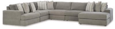 Ashley Ash Avaliyah 58103S12 6 - Piece Sectional with Chaise - Chenille | Home Elegance USA