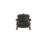 Acme - Dresden Chair W/Pillow 58232 Synthetic Leather & Cherry Oak Finish