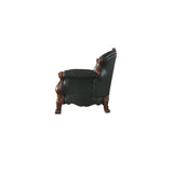 Acme - Dresden Chair W/Pillow 58232 Synthetic Leather & Cherry Oak Finish