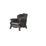 Acme - Dresden Chair W/Pillow 58232 Synthetic Leather & Cherry Oak Finish