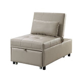 Acme - Hidalgo Sofa Bed 58246 Beige Synthetic Leather