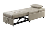 Acme - Hidalgo Sofa Bed 58246 Beige Synthetic Leather