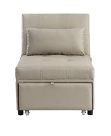 Acme - Hidalgo Sofa Bed 58246 Beige Synthetic Leather