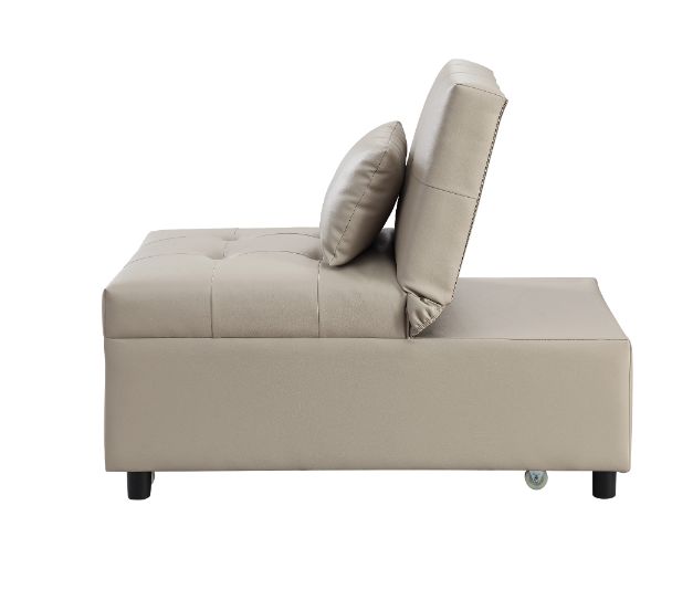 Acme - Hidalgo Sofa Bed 58246 Beige Synthetic Leather