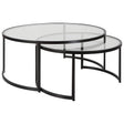 Rhea Nesting Coffee Tables (Set of 2) - Black by Uttermost - View 1