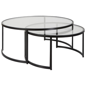 Rhea Nesting Coffee Tables (Set of 2) - Black by Uttermost - View 1