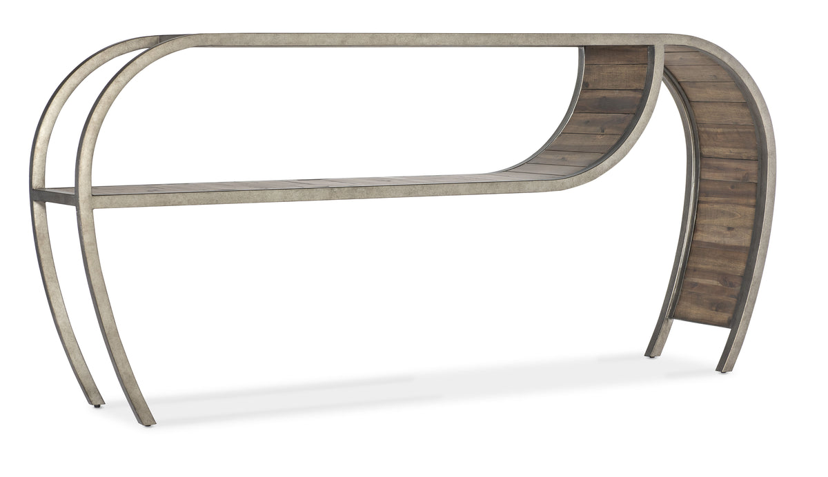 Commerce And Market Open Ended Console Table - Dark Brown / Gray by Hooker Furniture - View 1