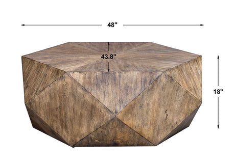 Volker Coffee Table Honey - Light Brown by Uttermost - View 7