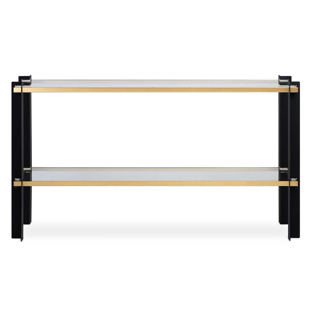 Cunene Contemporary Console Table - Black / Gold by Uttermost - View 1