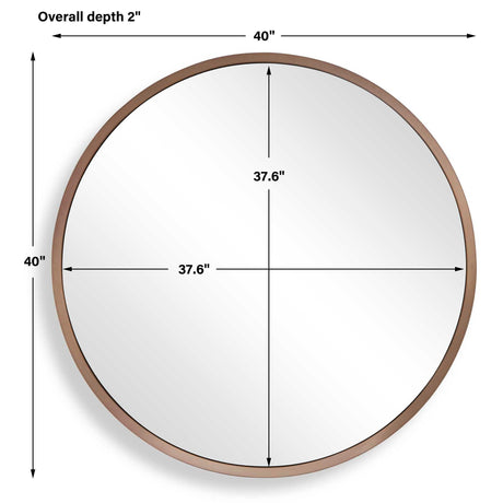 Torrado Round Mirror - Bronze by Uttermost - View 7