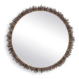 Tiger Sea Urchin Round Mirror Brown / Green - Dark Brown by Uttermost - View 1