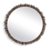 Tiger Sea Urchin Round Mirror Brown / Green - Dark Brown by Uttermost - View 1
