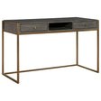 Taja Modern Writing Desk - Dark Gray / Dark Brown by Uttermost - View 1