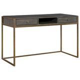 Taja Modern Writing Desk - Dark Gray / Dark Brown by Uttermost - View 1
