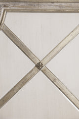 Sanctuary Diamont King Panel Bed by Hooker Furniture in Oak Veneers & Silver Fretwork