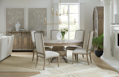 Castella 72-Inch Round Urn Dining Table Antique Slate Finish – Hooker Furniture