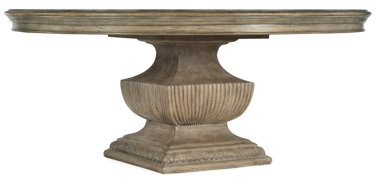 Cashiers Round Drop-Leaf Dining Table Chestnut - Dark Brown | Hooker Furniture