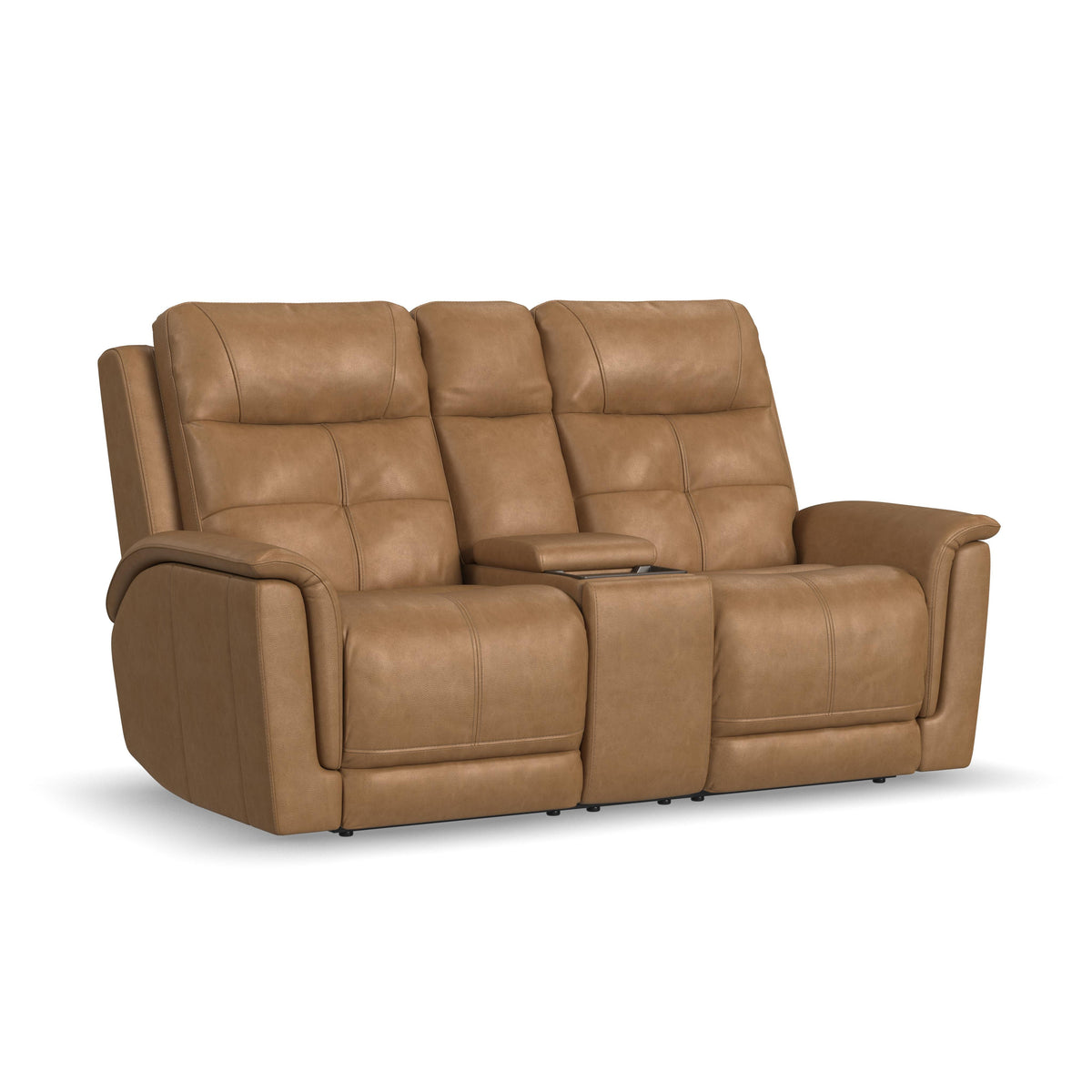 Ranger Power Reclining Loveseat With Console, Power Headrest, Lumbar, Heat & Massage - Oakridge | Flexsteel