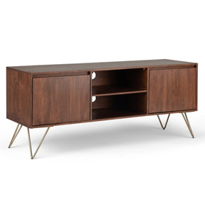 Hunter 60 inch Wide Solid Mango Wood TV Stand in Urban Brown For TVs up to 65 inches - sold by Home Elegance USA