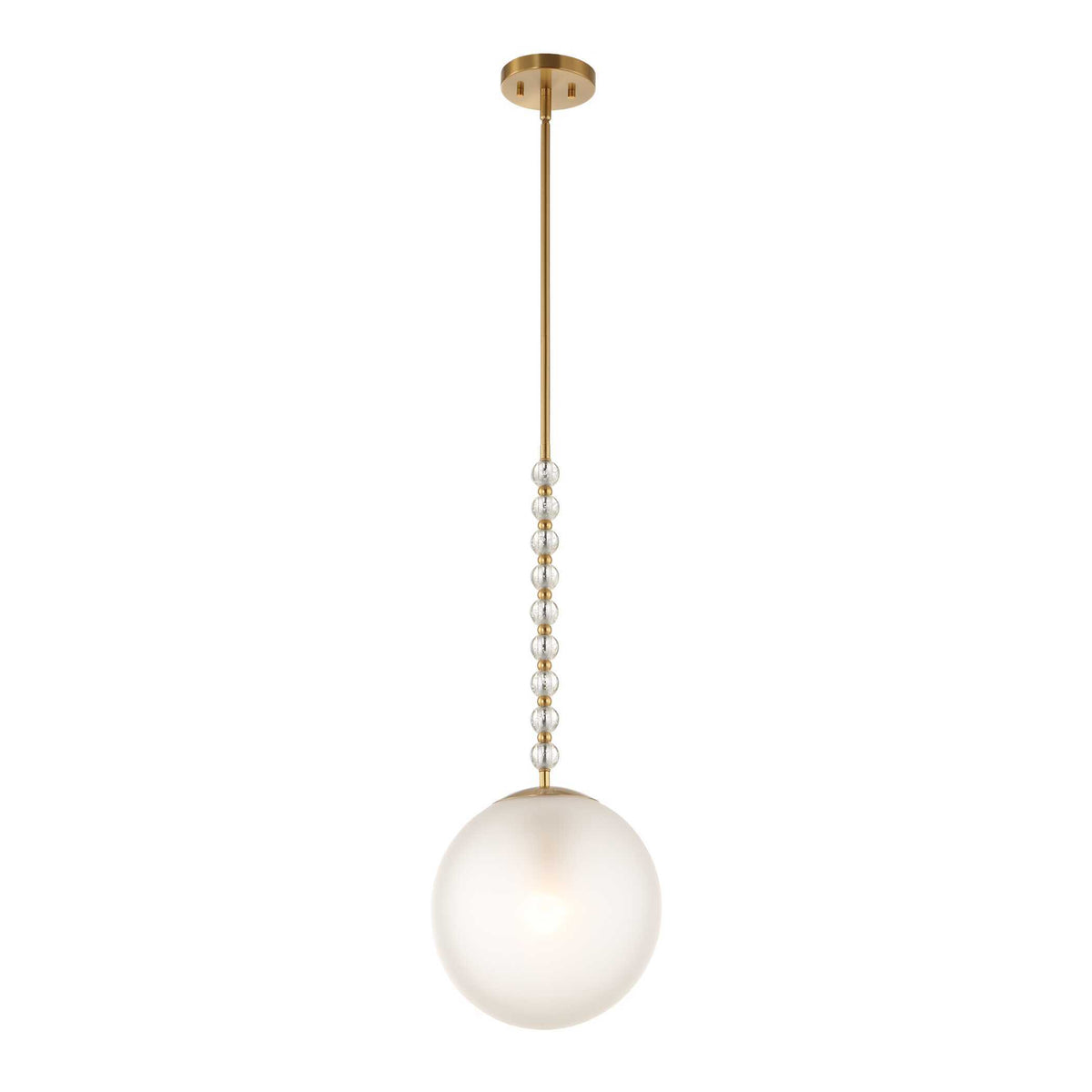 Ripple 1 Light Frost Glass Pendant - Gold by Uttermost - View 4