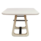 Circa Concrete Outdoor Dining Table White / Woodtone - Light Brown / White by Uttermost - View 4