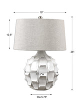 Guerina Scalloped Lamp - White by Uttermost - View 4