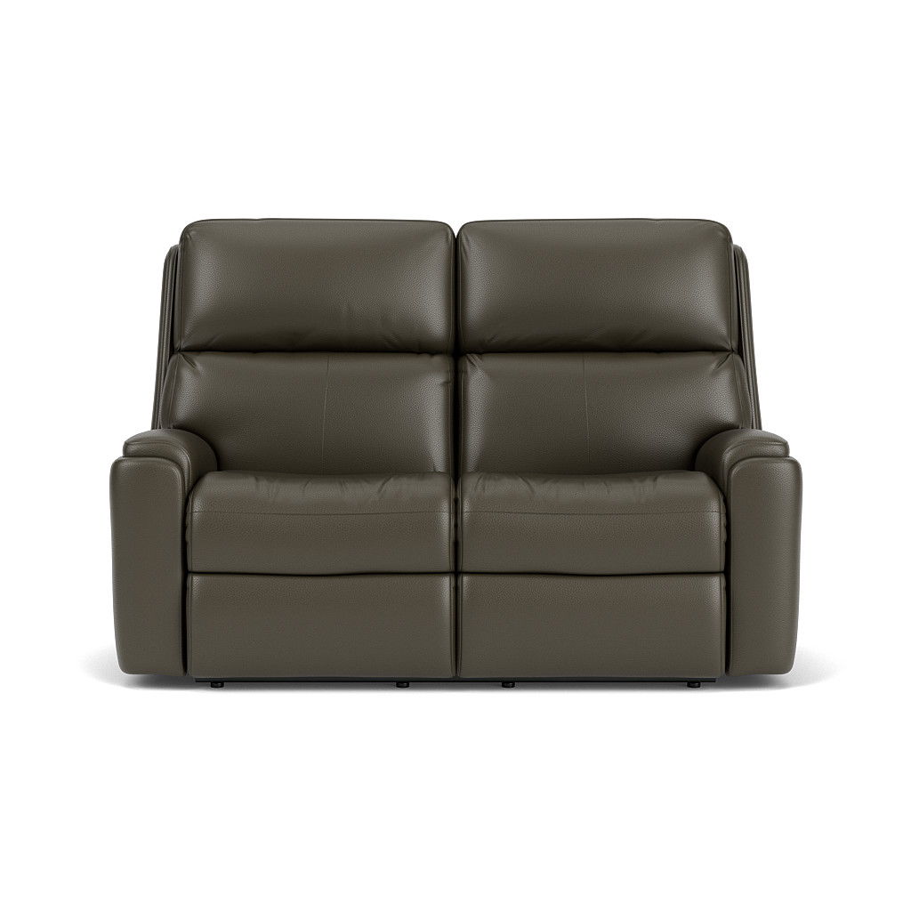 Rio Transitional Leather Reclining Loveseat | Flexsteel