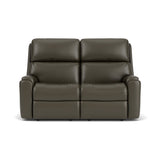 Rio Transitional Leather Reclining Loveseat | Flexsteel