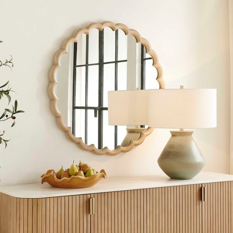Cerrito Round Mirror Burnished Ivory - Light Brown by Uttermost - View 3