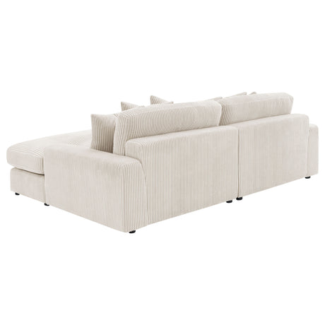 Upton Sand Reversible Sectional Sofa - sold by Home Elegance USA