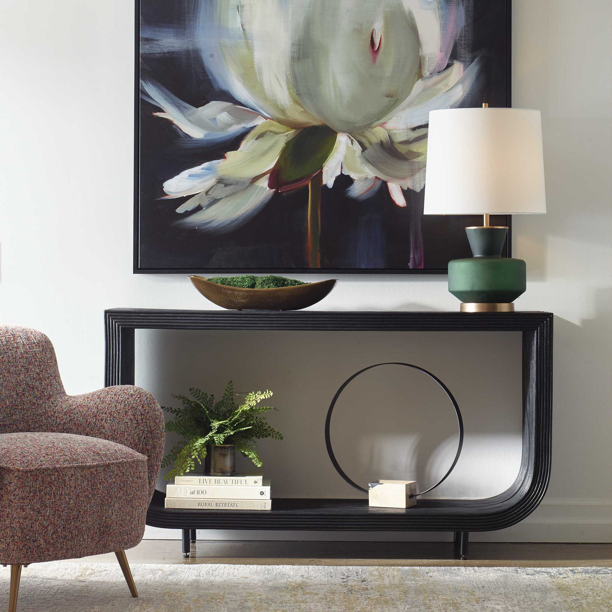 Compton Console Table - Black by Uttermost - View 2