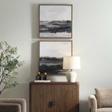 Bring Me In Framed Landscape Painting (Set of 2) Blue / Brown / Pink / Purple / White - Blue / Dark Brown by Uttermost - View 2