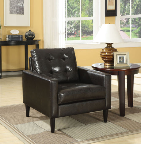 Balin Accent Chair 59046 Espresso Synthetic Leather | Acme | Home Elegance USA