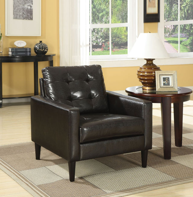 Acme - Balin Accent Chair 59046 Espresso Synthetic Leather
