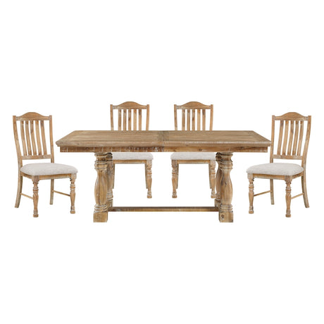 Homelegance Weatherford Dining Set in Wheat Finish – Available in 7-Piece or 9-Piece with Optional Curio - sold by Home Elegance USA