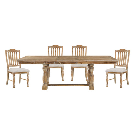 Homelegance Weatherford Dining Set in Wheat Finish – Available in 7-Piece or 9-Piece with Optional Curio - sold by Home Elegance USA