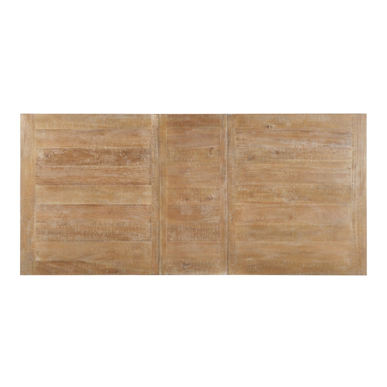 Wooden panel with a natural finish on a white background