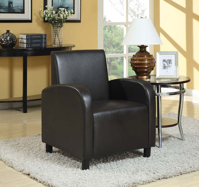 Acme - Maxie Accent Chair 59052 Black Synthetic Leather
