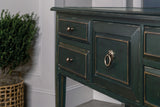 Charleston Five-Drawer Console Table - Dark Green by Hooker Furniture - View 3