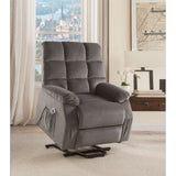 Acme - Ipompea Recliner W/Power Lift & Massage 59263 Gray Velvet