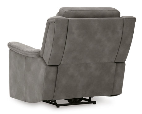 Ashley Slate Next-Gen DuraPella PWR Recliner/ADJ Headrest - Microfiber - Home Elegance USA